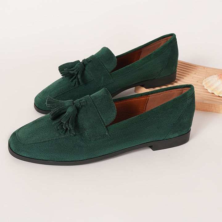 Mocassins Bleu Marine Confortables avec Talon Plat