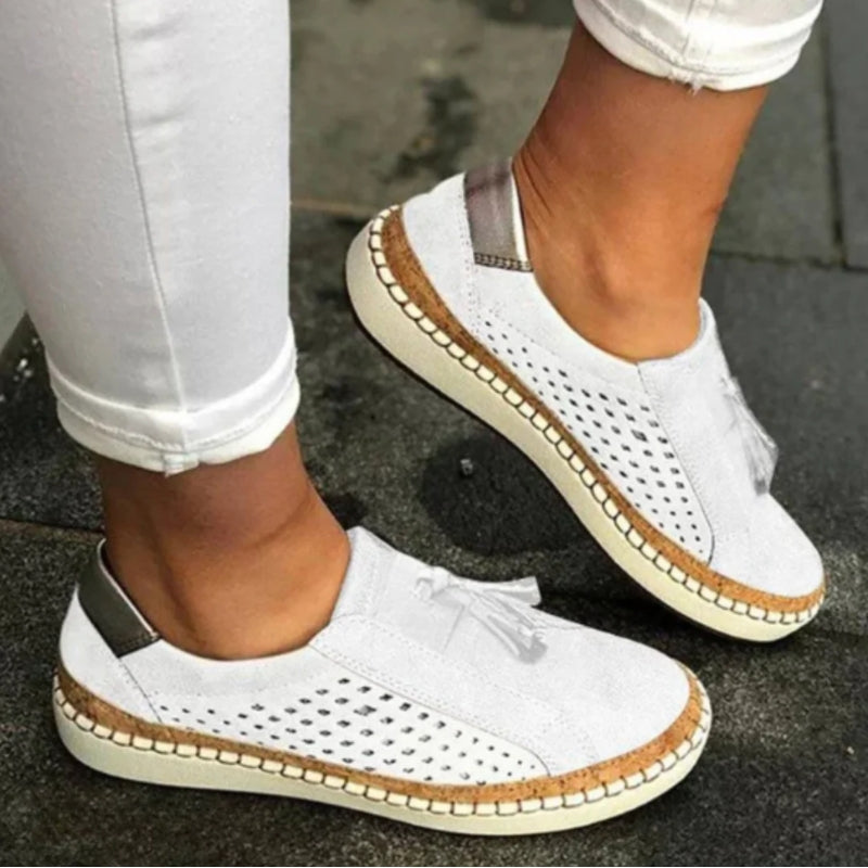 Chaussures Slip On Confortables Légères Respirantes en Suède Olive