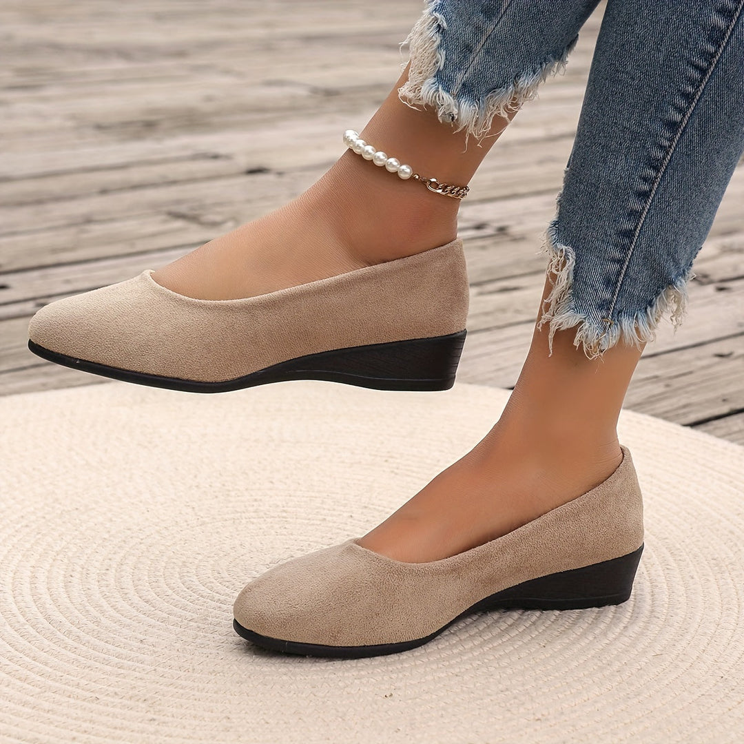 Aurenellea | Ballerines à Talon Wedge Confortables