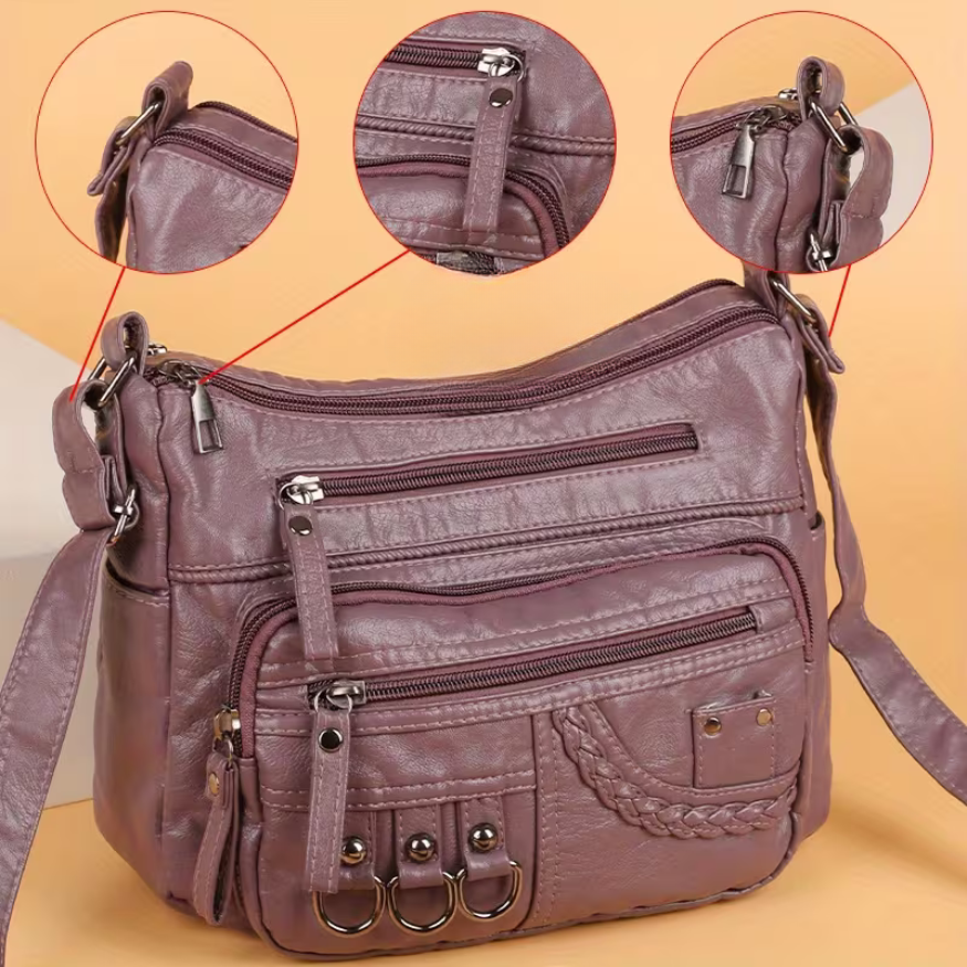 Elara | Sac à bandoulière en cuir spacieux – Tout ce qu'il vous faut, rien de superflu