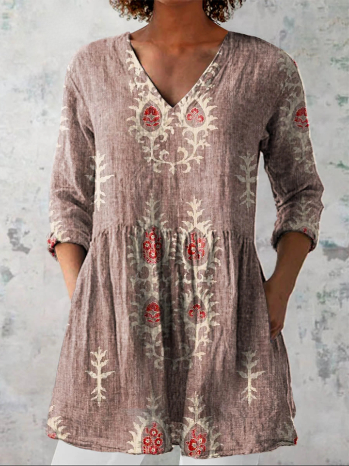 Elise | Long Sleeve Blouse with V-Neck