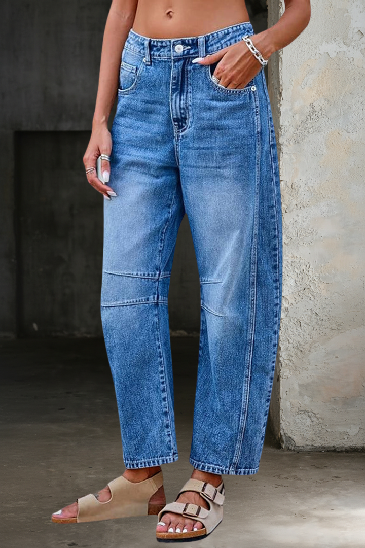 Linda | Pantalon en Jean Évasé Décontracté