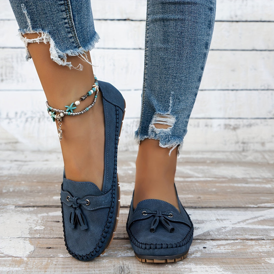 Nadine - Mocassins Classiques avec Détail de Frange