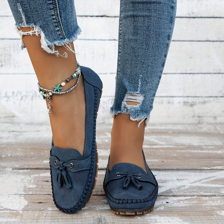 Nadine - Mocassins Classiques avec Détail de Frange