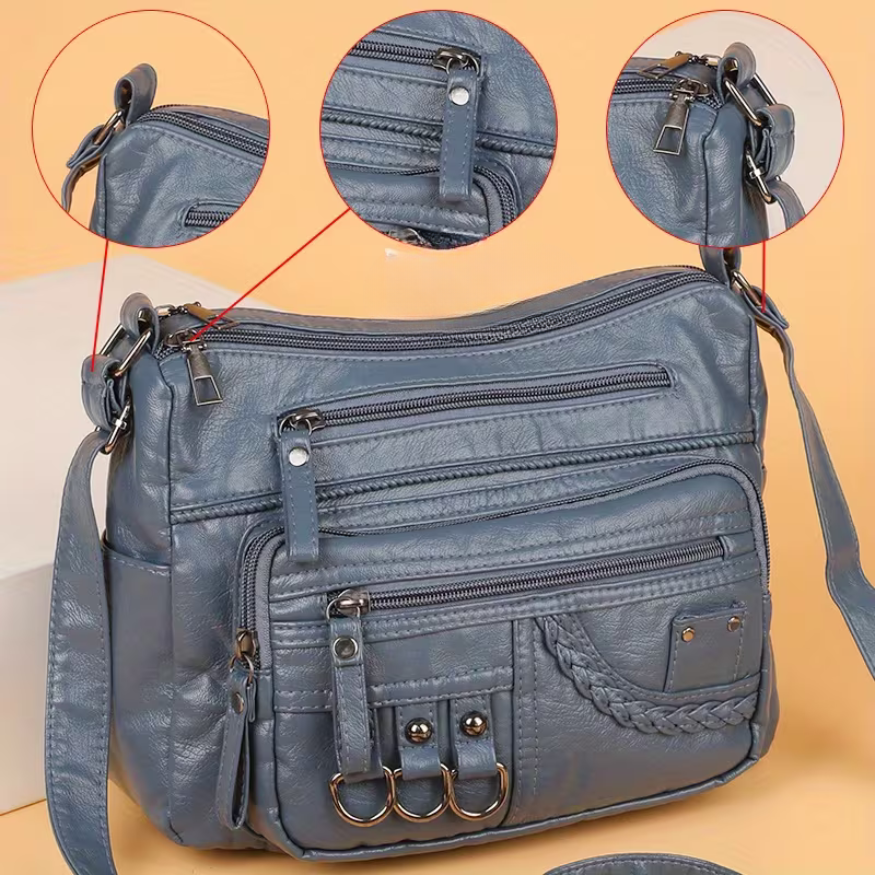 Elara | Sac à bandoulière en cuir spacieux – Tout ce qu'il vous faut, rien de superflu