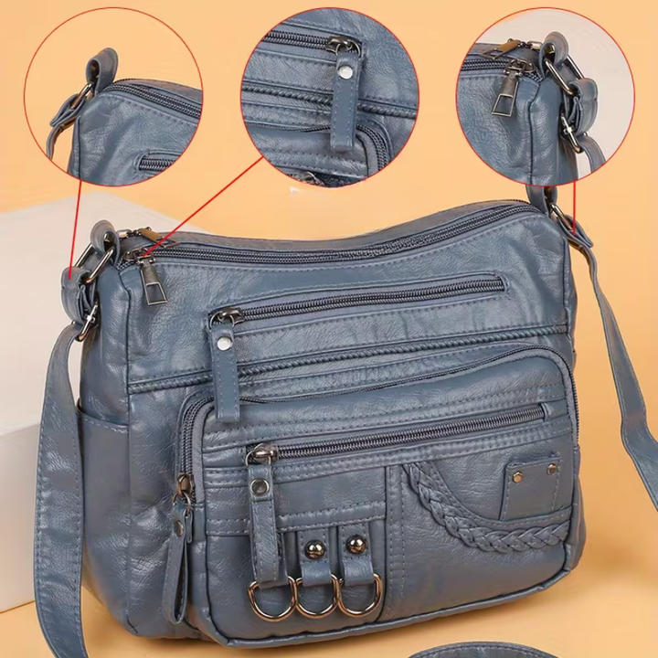 Elara | Sac à bandoulière en cuir spacieux – Tout ce qu'il vous faut, rien de superflu