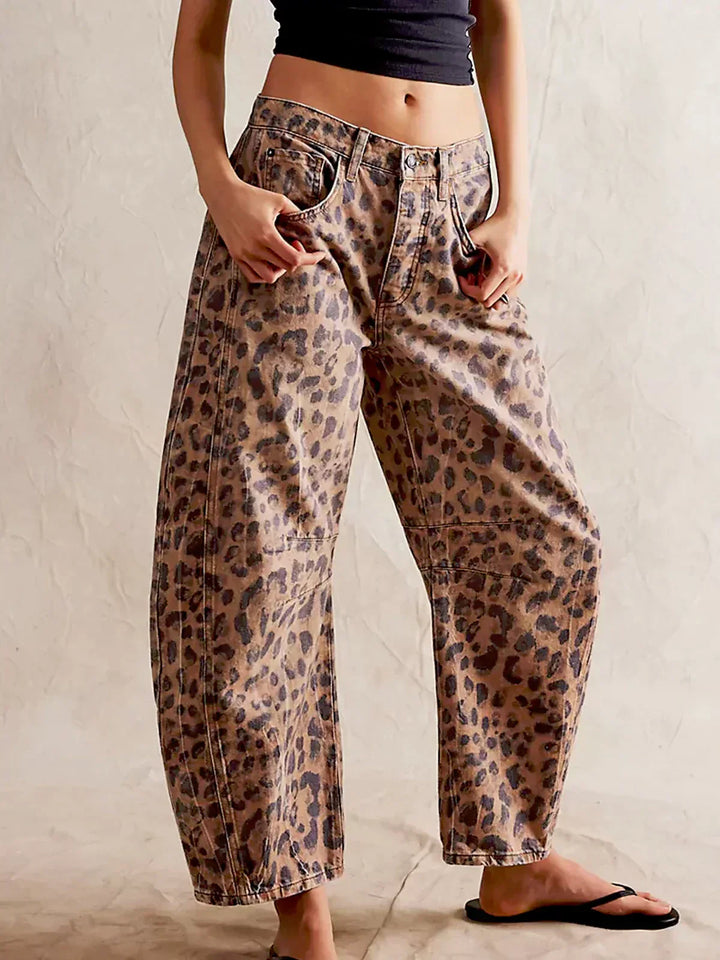 Isla – Pantalon Léopard Sans Effort