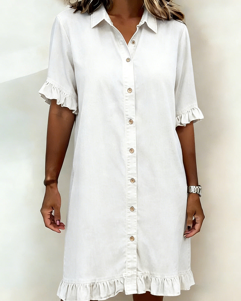 Robe en Denim Doux Quinn™ Coupe Décontractée Style Léger et Casual