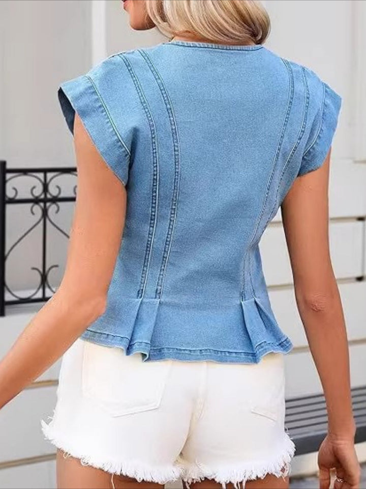 Viera | Débardeur en Denim à Col V
