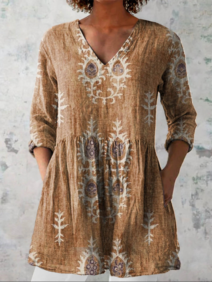 Elise | Long Sleeve Blouse with V-Neck