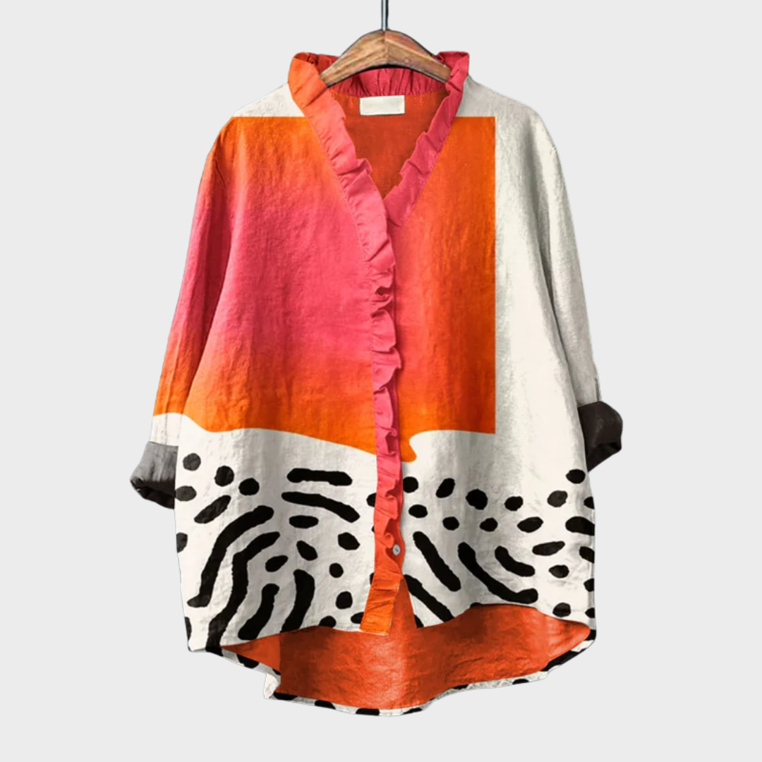 Rowena™ | Blouse d'été à motif artistique