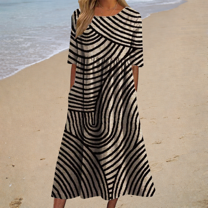 Aurélie | Robe Midi Élégante et Romantique