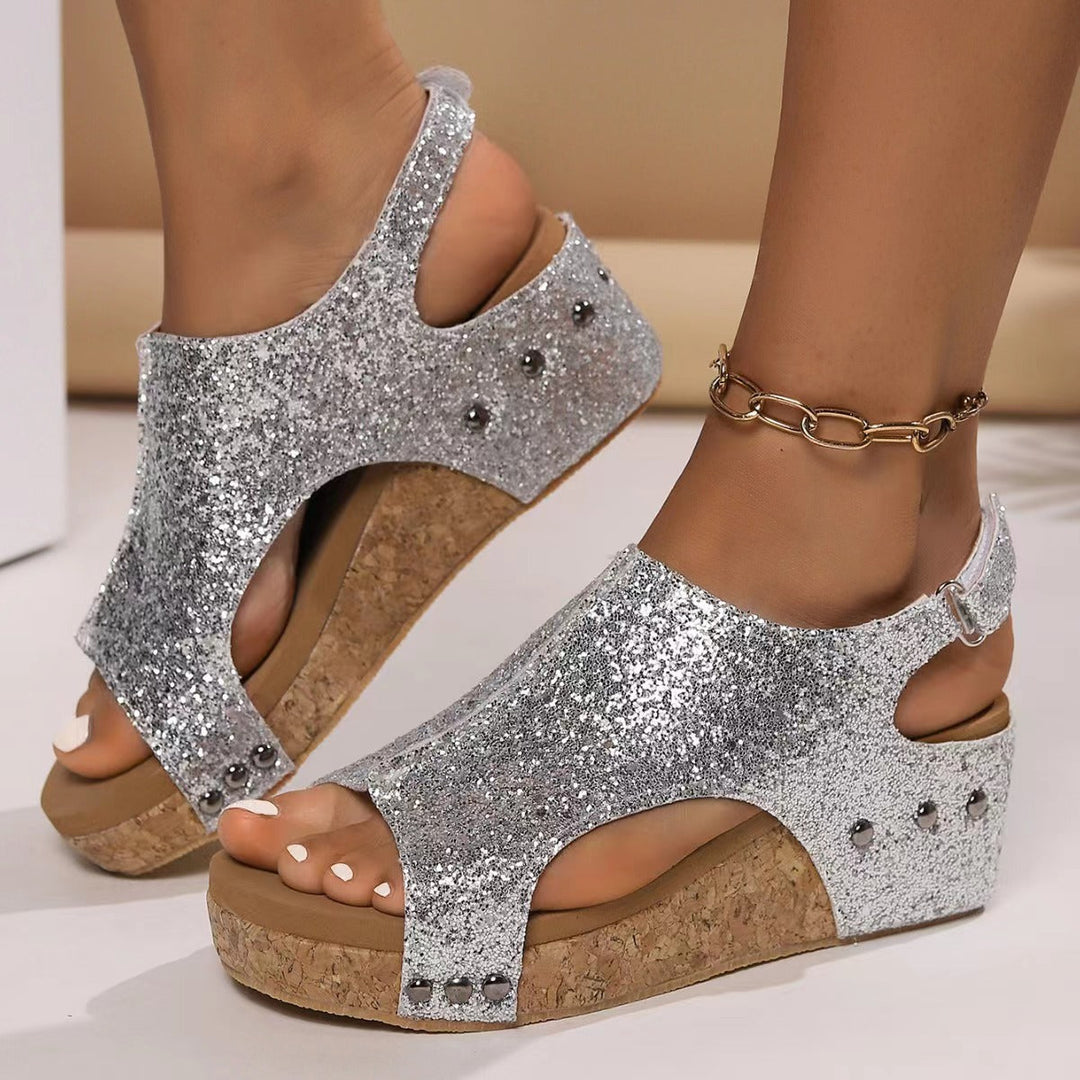 Briellae - Compensé Sandal with Heel