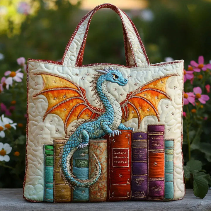 Sac Matelassé - Garde Livre Dragon Émeraude
