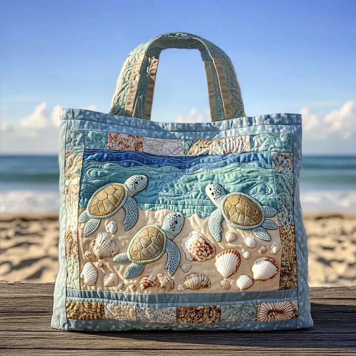 Handcrafted Tote Bag | Sea Turtle Design