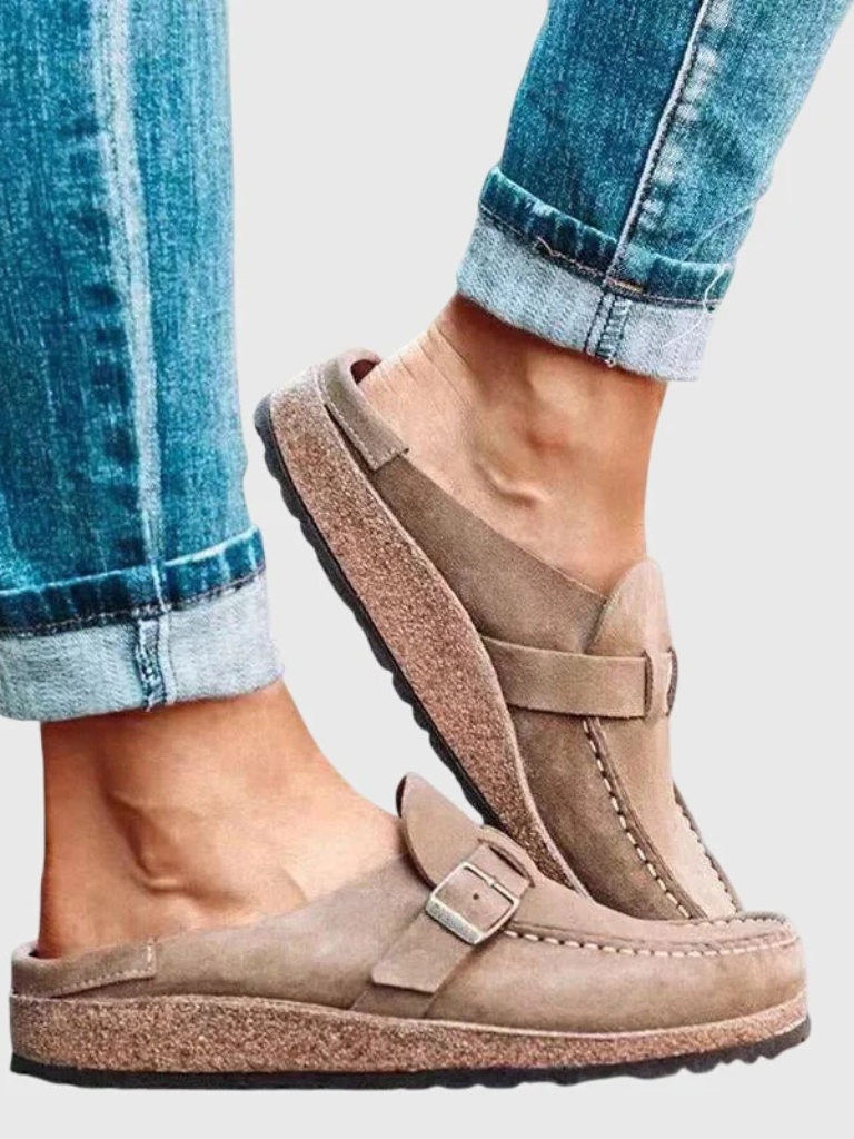 Camille | Mules Boucle Suédé Quotidiennes