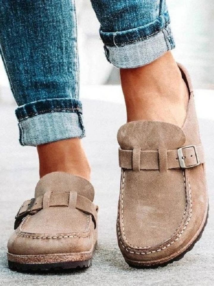 Camille | Mules Boucle Suédé Quotidiennes