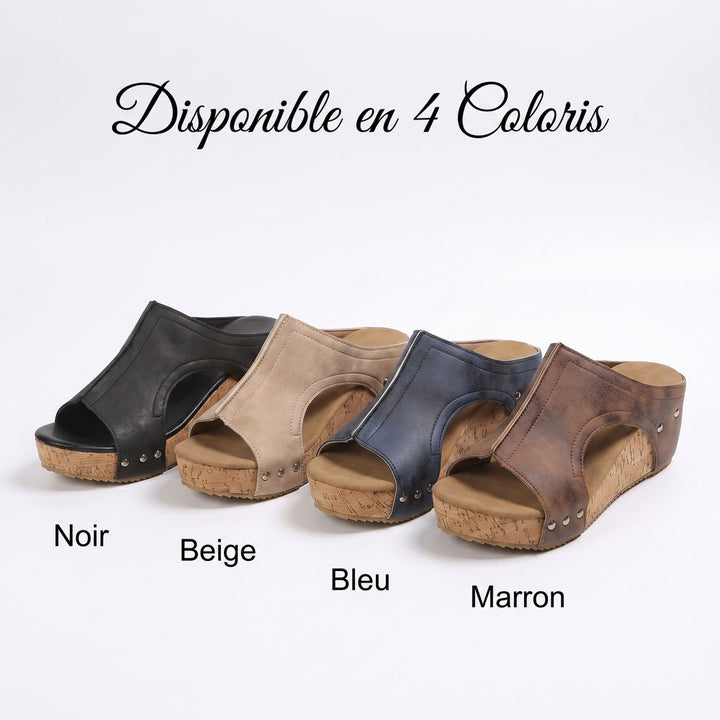 Veloria | Sandales compensées ouvertes style décontracté