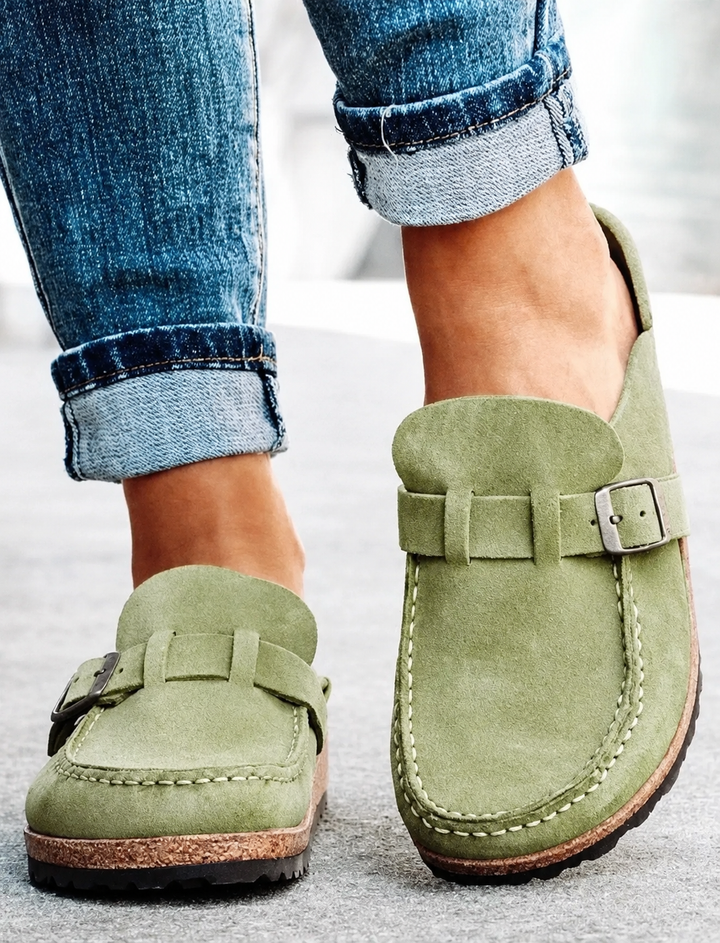 Camille | Mules Boucle Suédé Quotidiennes