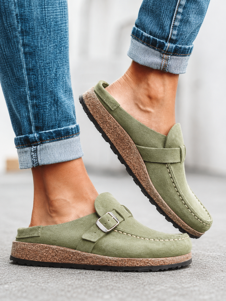 Camille | Mules Boucle Suédé Quotidiennes