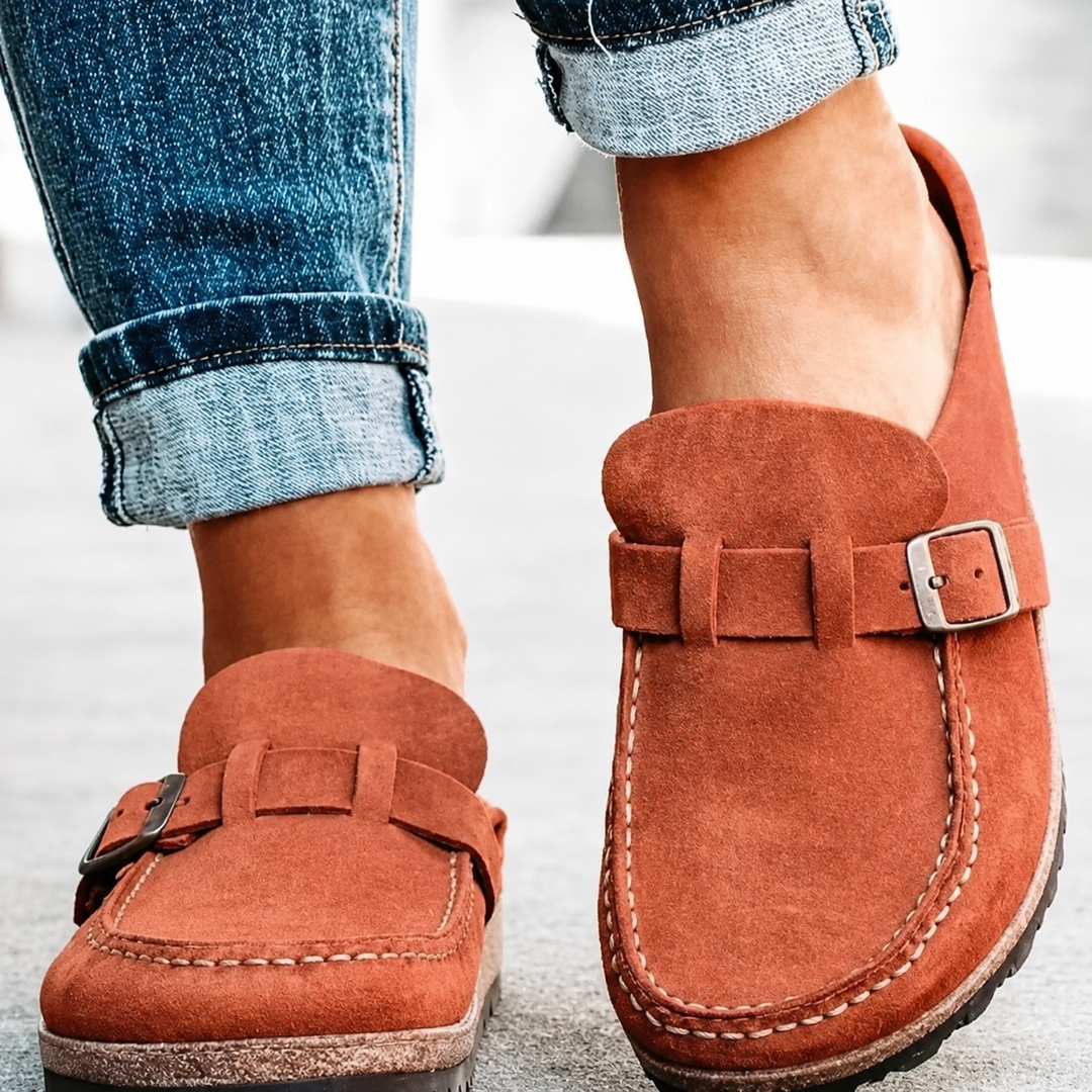 Camille | Mules Boucle Suédé Quotidiennes