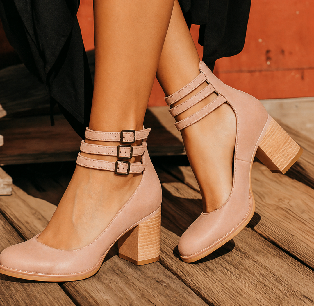 Maélya | Bottines élégantes à talon vintage