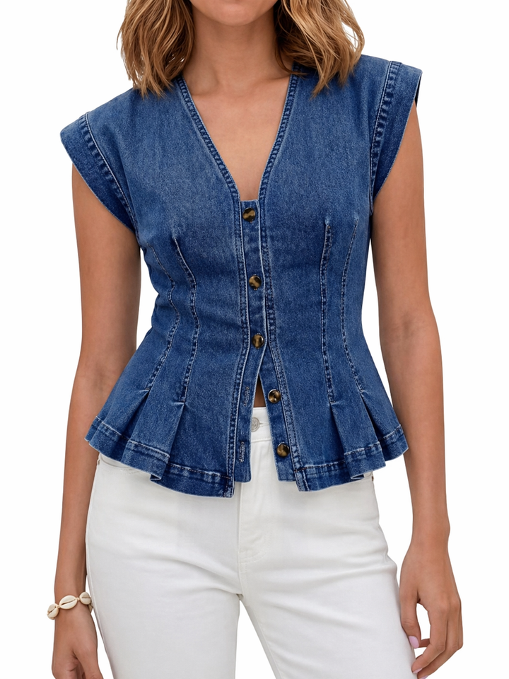 Viera | Débardeur en Denim à Col V
