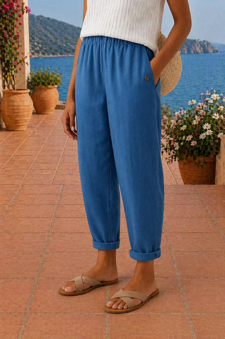 Sienna | Pantalon large en lin décontracté