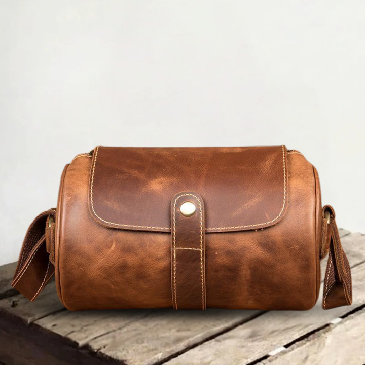 Elara | Sac à bandoulière en cuir marron - Élégance sans effort