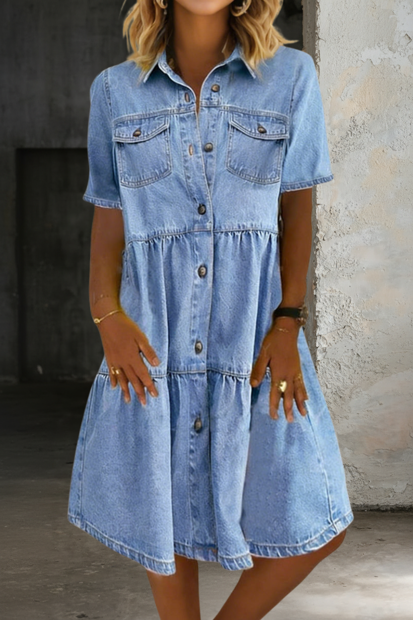 Sophia | Élégante Robe en Jean Décontractée