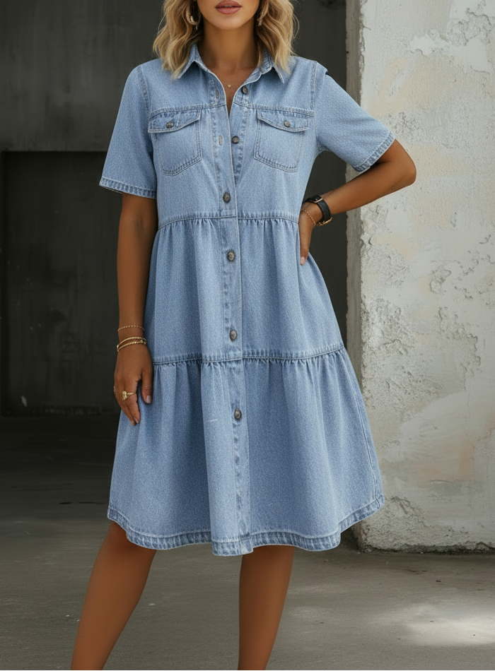 Sophia | Élégante Robe en Jean Décontractée