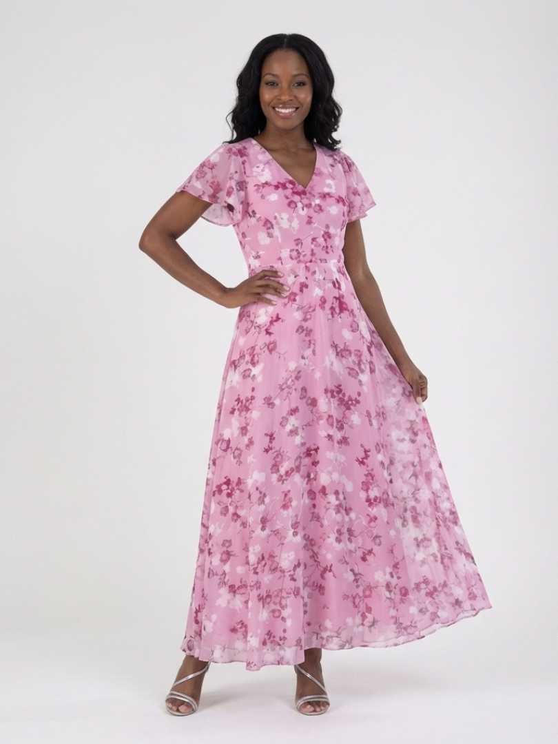 Cassidy | Robe longue fluide imprimé floral