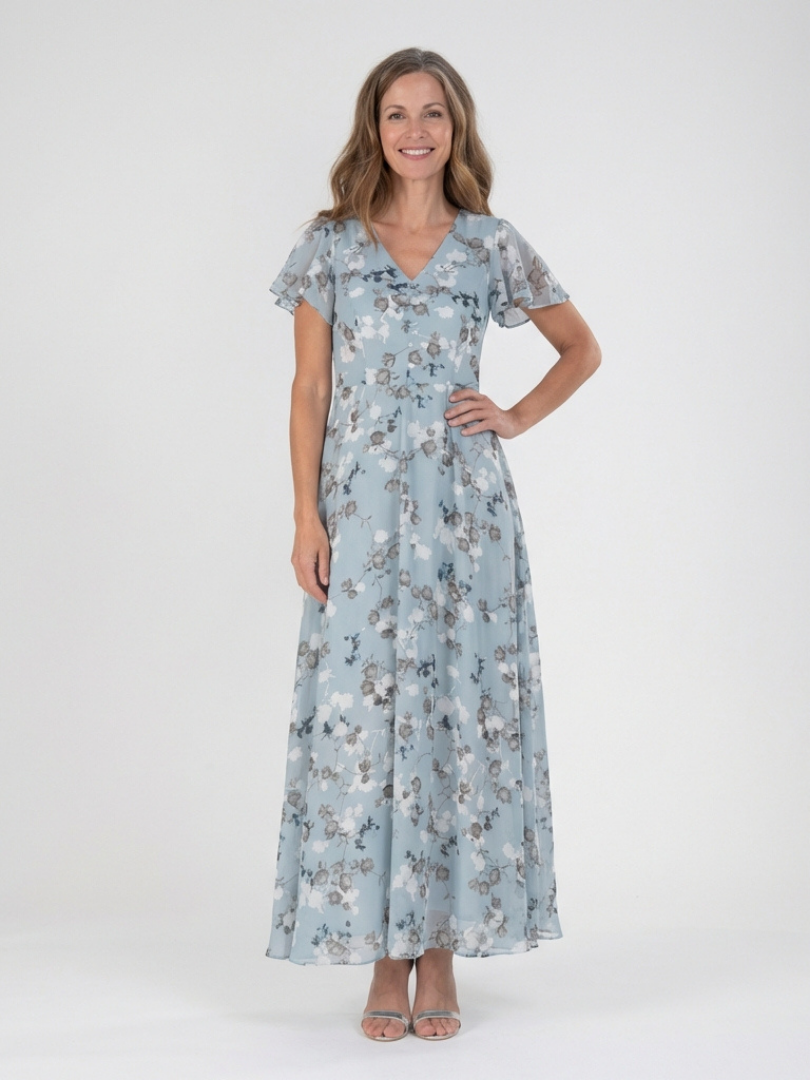 Cassidy | Robe longue fluide imprimé floral