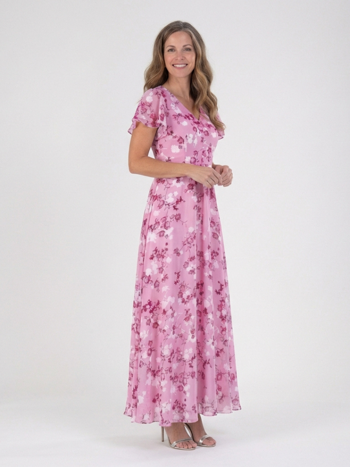 Cassidy | Robe longue fluide imprimé floral