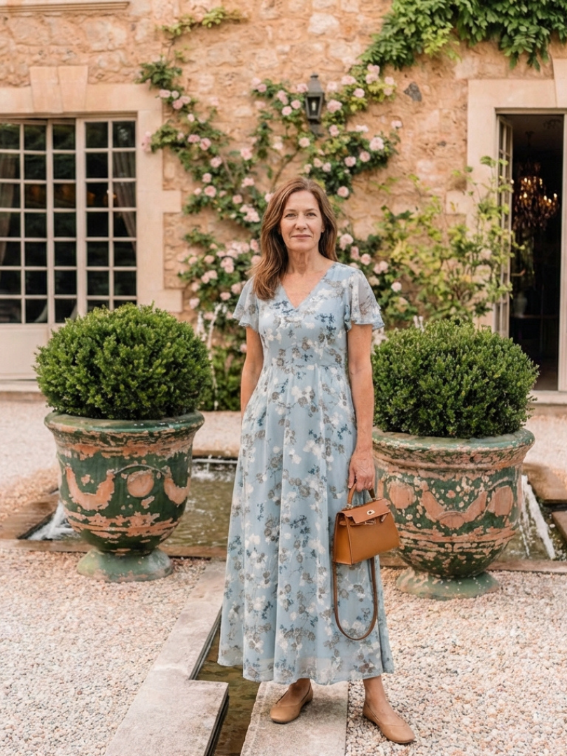 Cassidy | Robe longue fluide imprimé floral