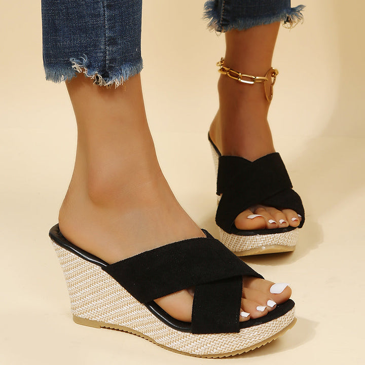 Carla – Sandales à talons compensés décontractées