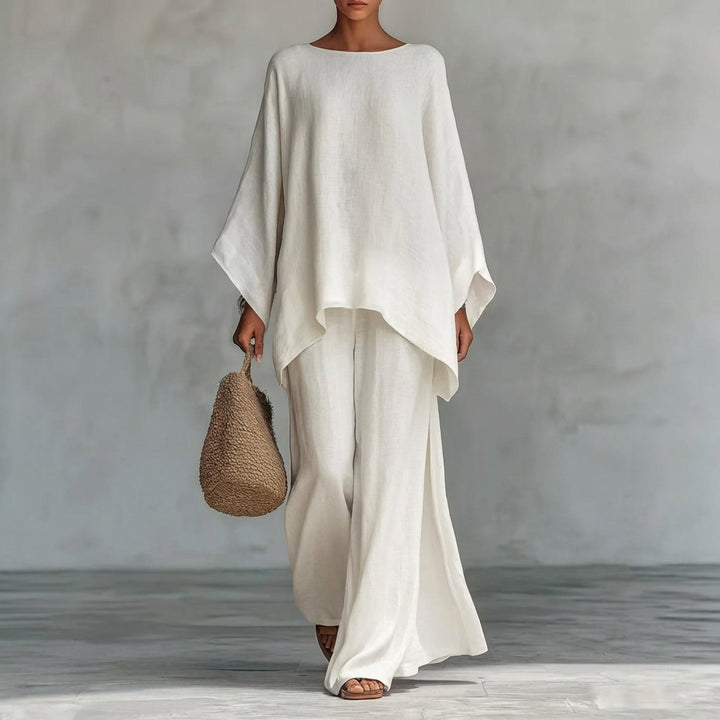 Cristina | Ensemble Deux Pièces à Manches Longues et Pantalon Évasé
