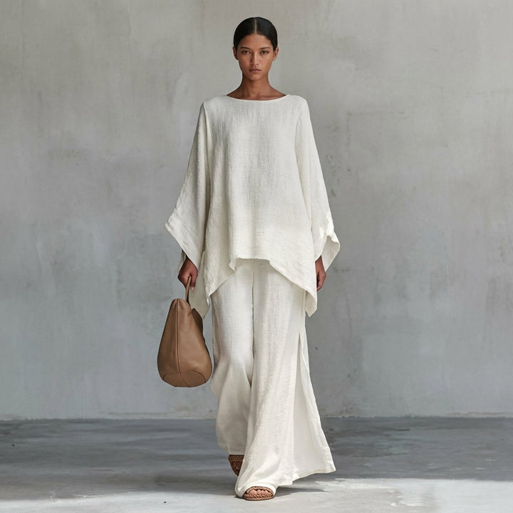 Cristina | Ensemble Deux Pièces à Manches Longues et Pantalon Évasé