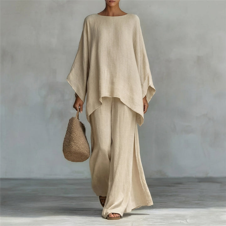 Cristina | Ensemble Deux Pièces à Manches Longues et Pantalon Évasé