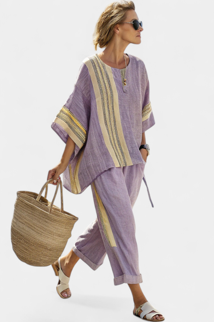 Anzaleira | Ensemble rayé élégant
