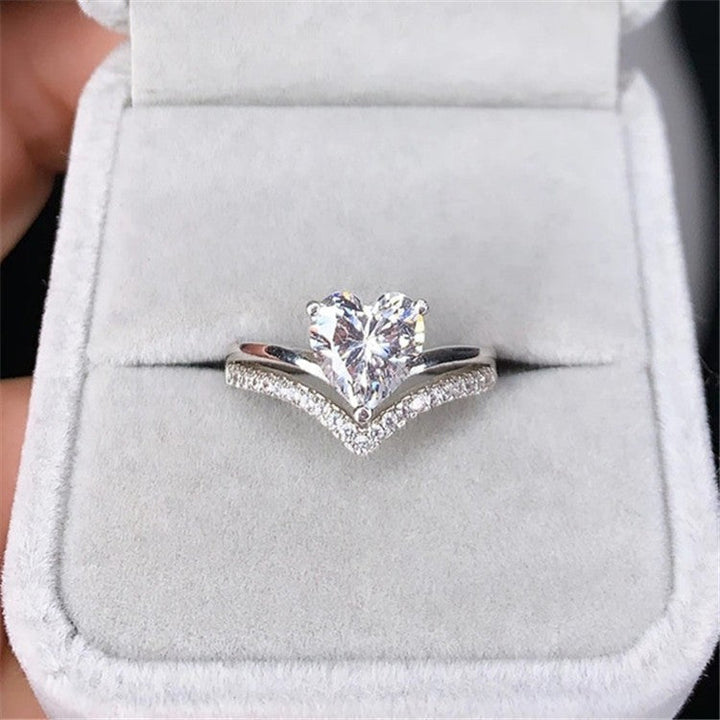 ALINE™ – Bague Cœur Radiant en Argent