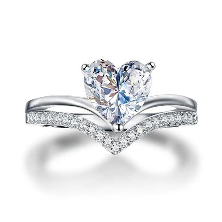 ALINE™ – Bague Cœur Radiant en Argent