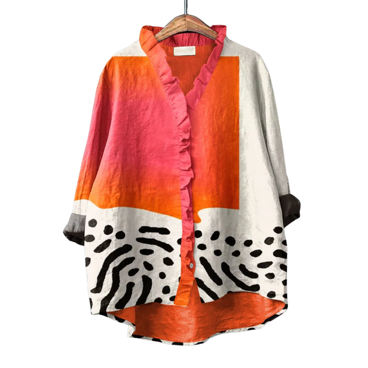 Rowena™ | Blouse d'été à motif artistique