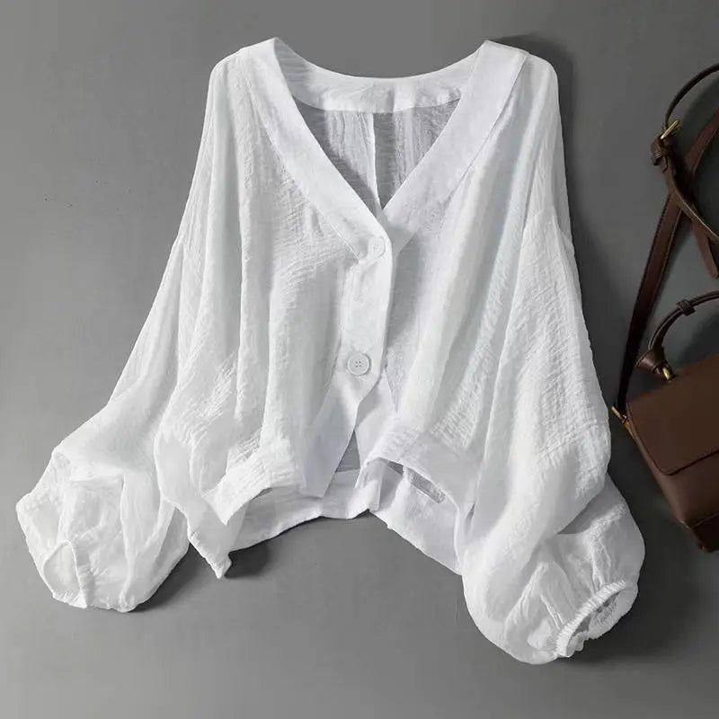 Éloria | Blouse ample élégante à manches bouffantes