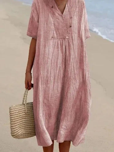 Silvana™ | Robe Maxi Texturée Décontractée