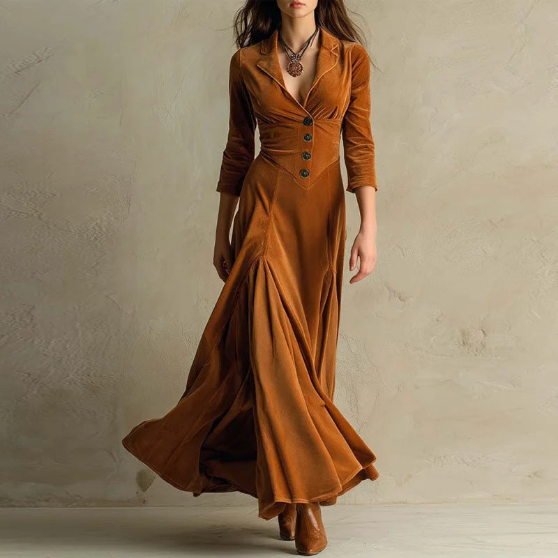 Marlow | Robe longue intemporelle en velours