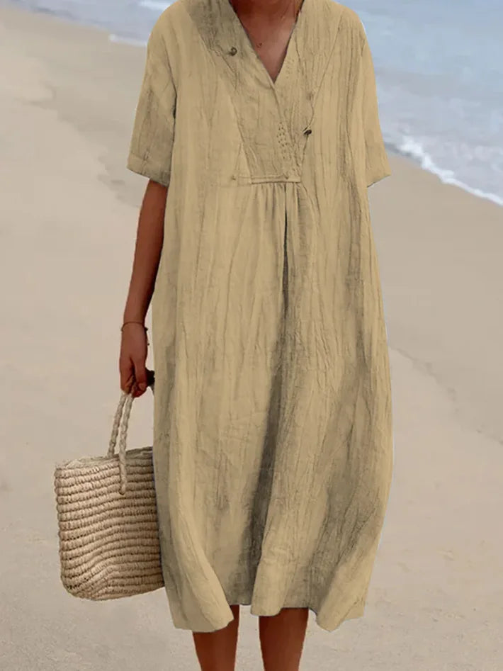 Silvana™ | Robe Maxi Texturée Décontractée