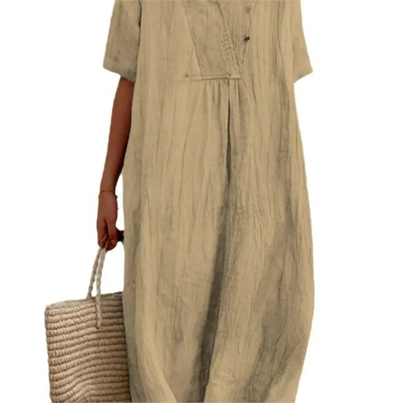 Silvana™ | Robe Maxi Texturée Décontractée