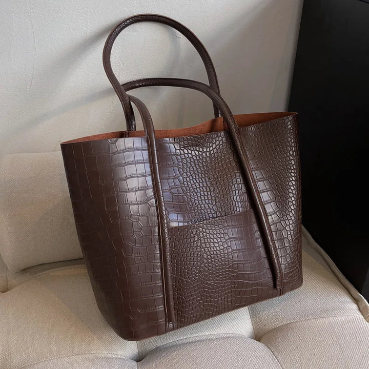 Betina | Sac bandoulière en cuir façon croco