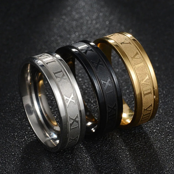NOELLE™ – Bague Moderne à Chiffres Romains